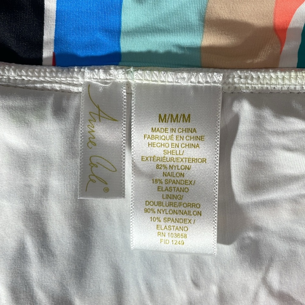Anne Cole bikini with skort in cute stripe size medium - sold as two piece suit - Picture 8 of 17